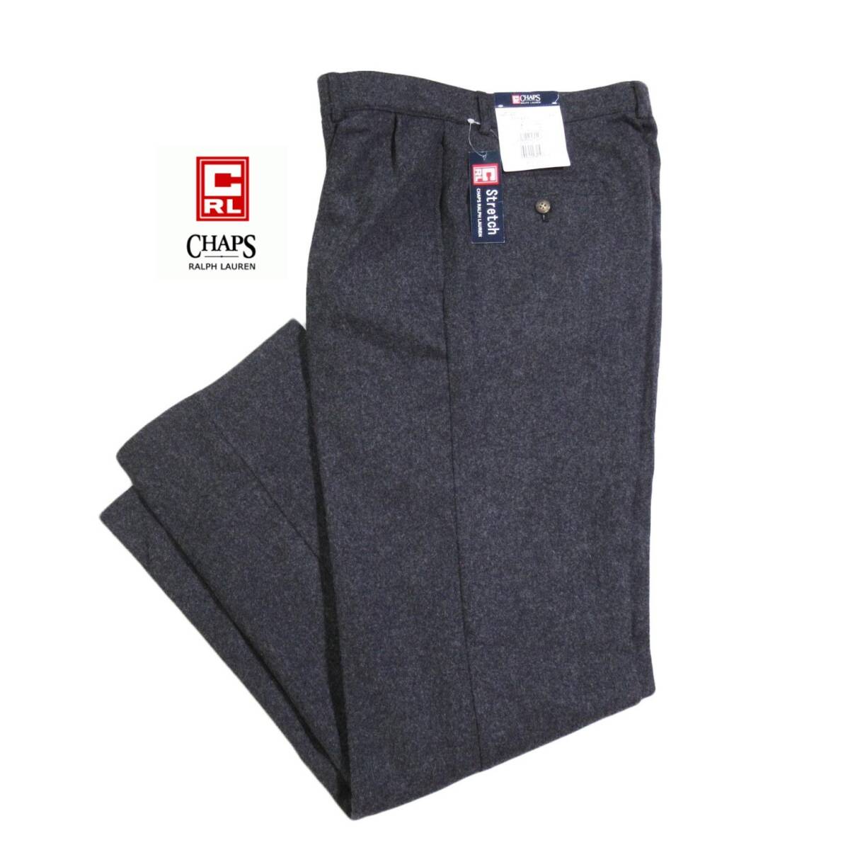未使用 チャップス ラルフローレン CHAPS 使える◆ ウール混 圧縮ウール ツータック パンツ 82拍卖