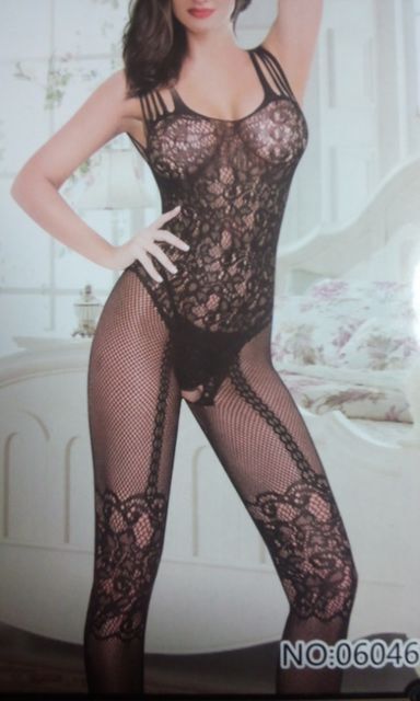 花柄ガーターベルトデザインのボディストッキング【6046】拍卖
