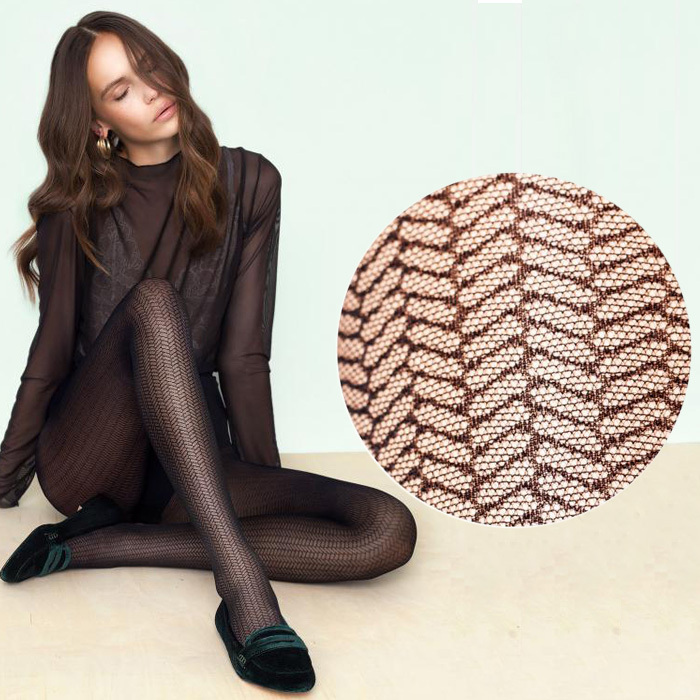 EU製 ヘリンボーン模様のメッシュタイプパンスト【Fiore】【FRG5825】拍卖