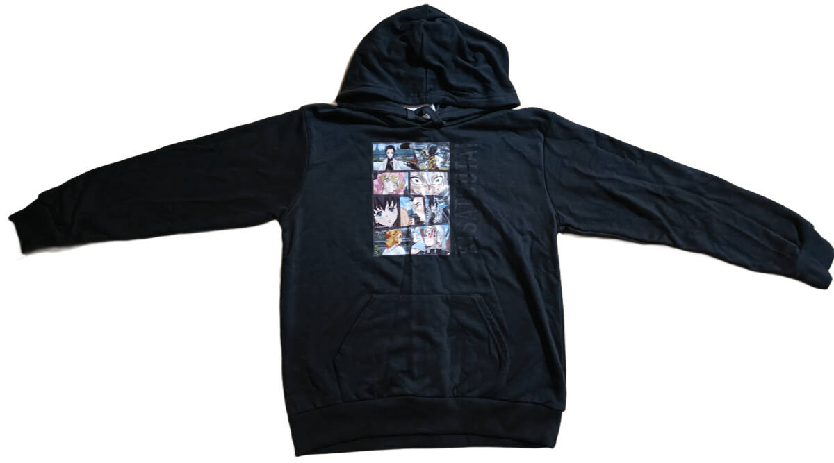 鬼滅の刃 パーカー ブラック 黒 L タグ付き未使用 鬼殺隊 柱拍卖