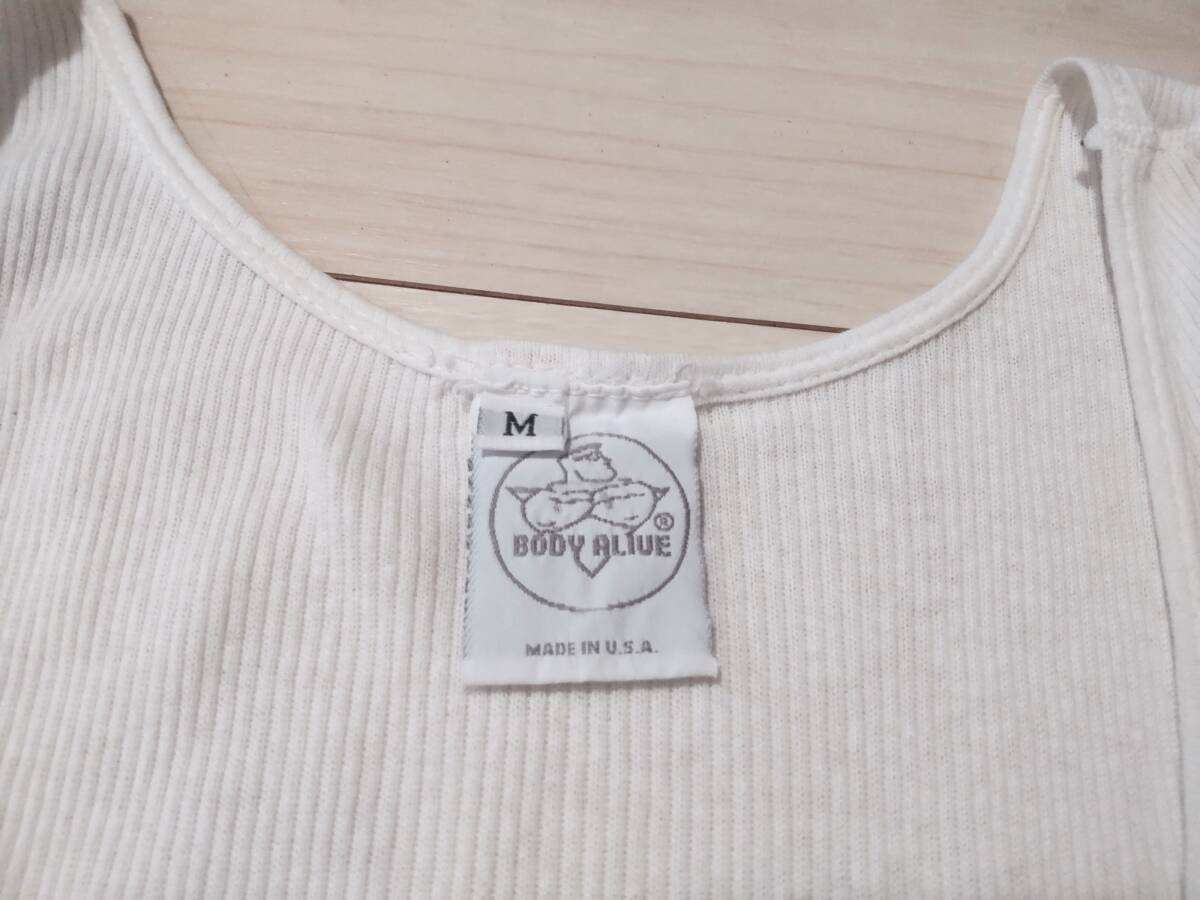 ★US製 BODY ALIVE ボディアライブ タンクトップ ★ボディビルブランド ★リブニット地 ★90年代拍卖