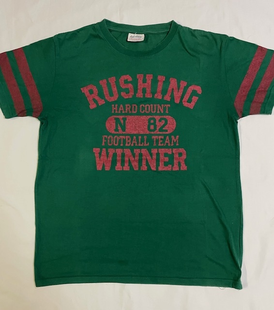 ロックヘヴンLOCK HEAVEN カレッジTシャツ グリーン サイズL 丸首拍卖