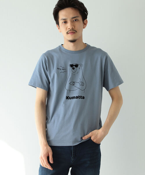 BEAMS HEART ビームスハート メンズ(ユニセックス) Tシャツ kumatta ブルー Lサイズ 美品拍卖