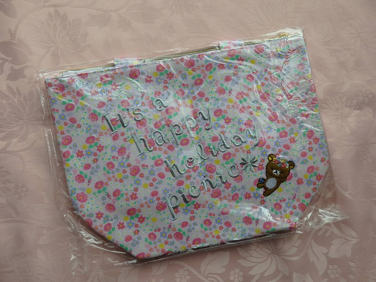 リラックマ☆ 保冷トートバッグ ピンク・お花拍卖