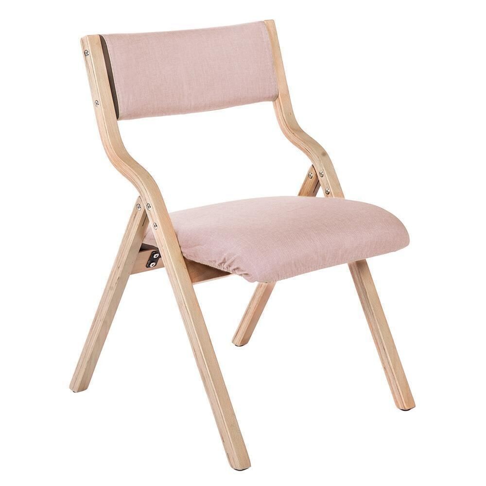 ピンク ダイニングチェア 木製 介護チェア 折りたたみチェア カバー洗える 27761拍卖