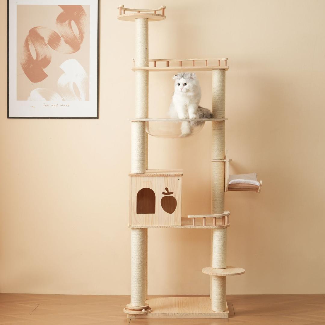 キャットタワー 猫タワー キャットツリー 据え置き 多頭飼い 宇宙船 ネコタワー拍卖