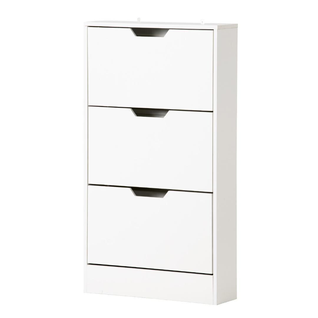 下駄箱 3段シューズ ラック 玄関収納 引き出し ひとり暮らし スリム 靴収納 779897拍卖