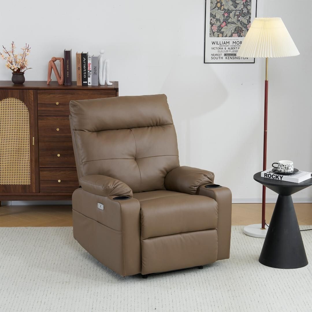 電動リクライニングソファー 1人掛け 電動ソファ 振動機能付 オットマン一体型 816975拍卖