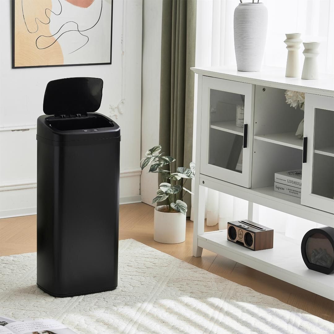 【人気商品】センサー全自動開閉式 ゴミ箱 大容量 45L ブラック 545851拍卖