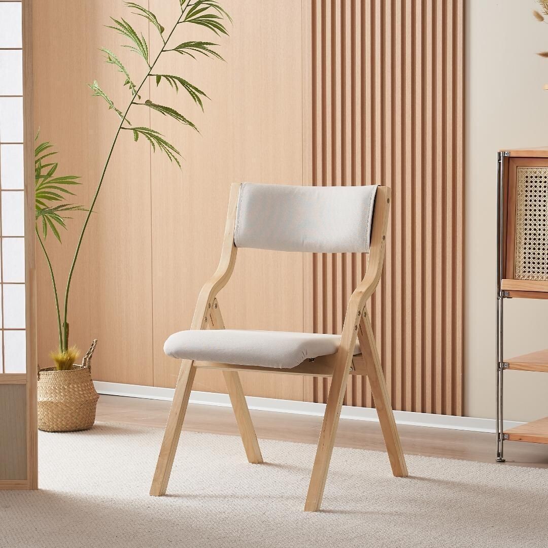 ライトグレー ダイニングチェア 木製 介護チェア 折りたたみチェア カバー洗える 27758拍卖