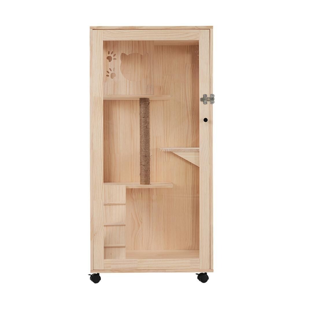 猫 ケージ キャットケージ ケージ 木製 猫 3段 高級感 ワイド 多頭飼い 754196拍卖