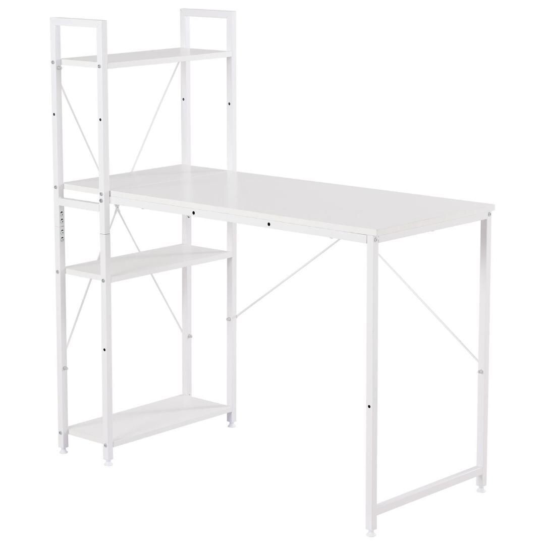 パソコンデスク ラック付き 調整可能 デスク ワークデスク 木製 学習デスク 393798拍卖