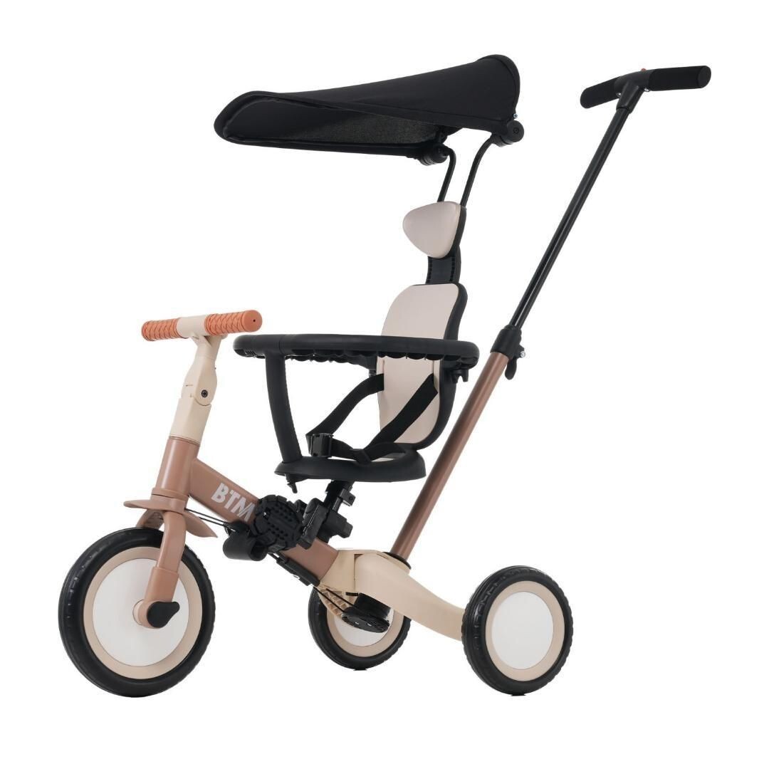 子供用三輪車 5in1自転車 オリジナル 押し棒付き 安全バー付き サンシェード 735317拍卖