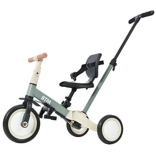 三輪車 足けりバイク 一台4役 ベビーカー かじとり 手押し棒付 子供用三輪車 527585拍卖