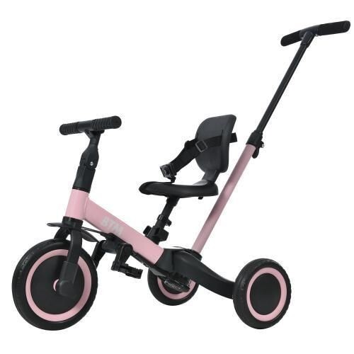 三輪車 足けりバイク 一台4役 ベビーカー かじとり 手押し棒付 子供用三輪車 525726拍卖