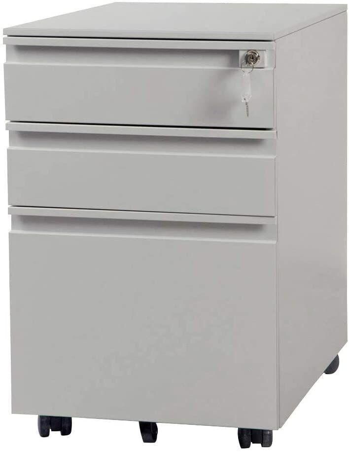 サイドワゴン 3段オールロック 幅390×奥行450×高さ600mm スチール製 346935拍卖