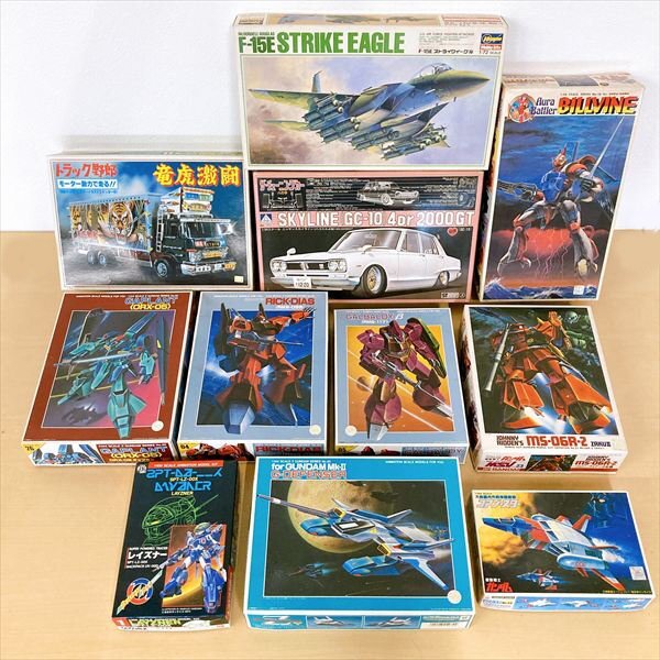 663*プラモデル 色々 11点 まとめて トラック野郎 竜虎激闘/スカイライン/F-15E ストライクイーグル/ビルバイン/ガンダム 等【未組立品】拍卖