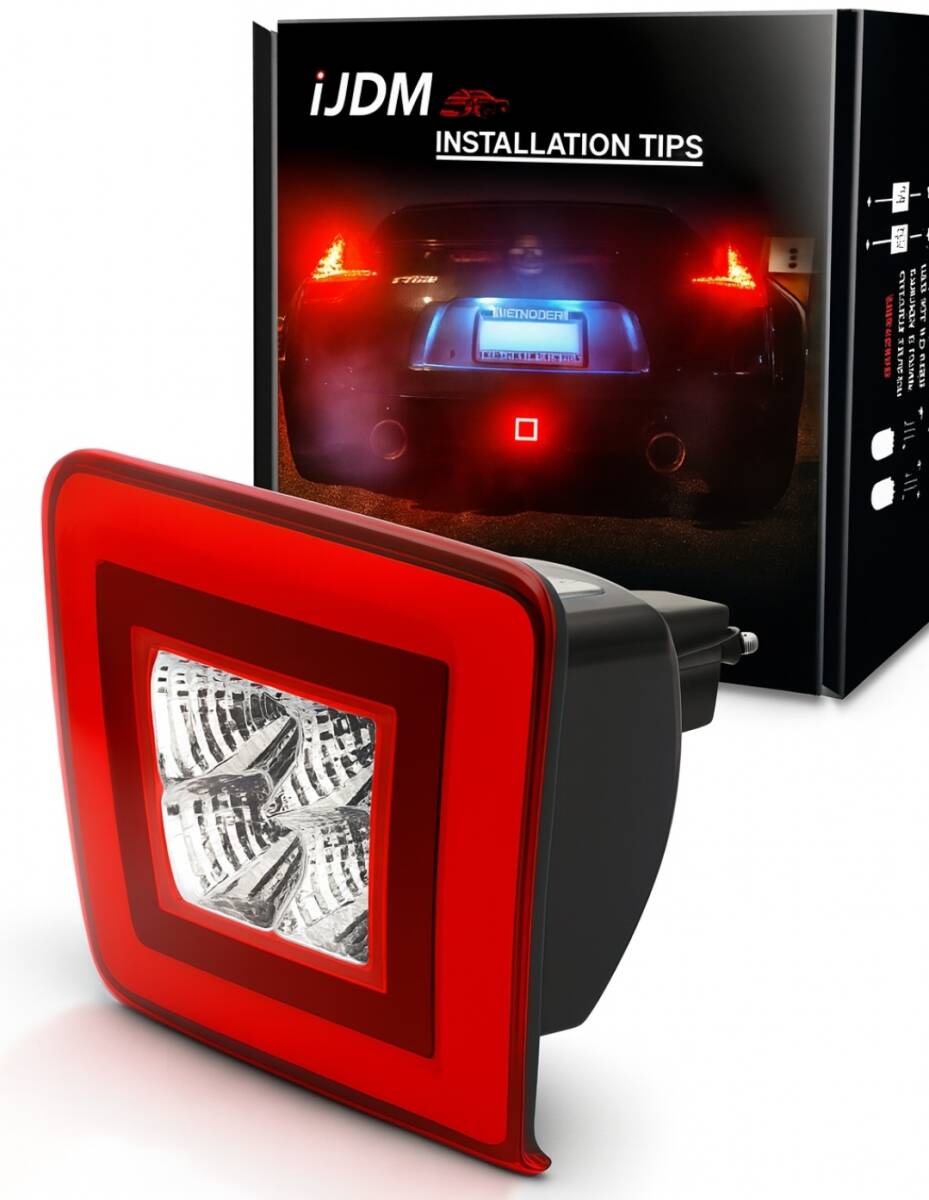 ③日産フェアレディZ Z34 370Z レッドカラー カーパーツ LEDテールライト コンビランプ バック灯 バックフォグ ブレーキランプ 社外品 拍卖