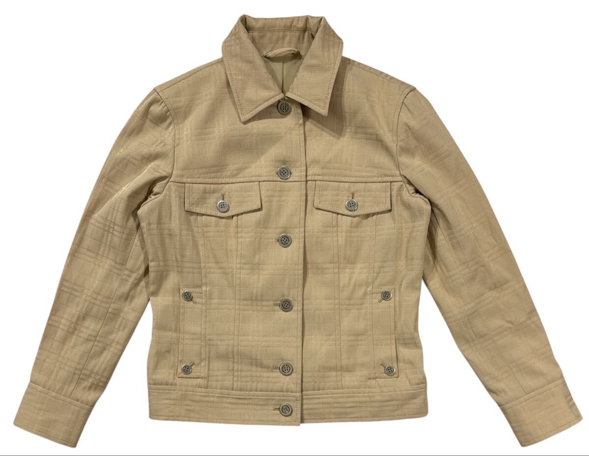 ▲ BURBERRY LONDON バーバリー ロンドン ▲ FC021-064-42 ノバチェックトラッカージャケット ベージュ 38拍卖