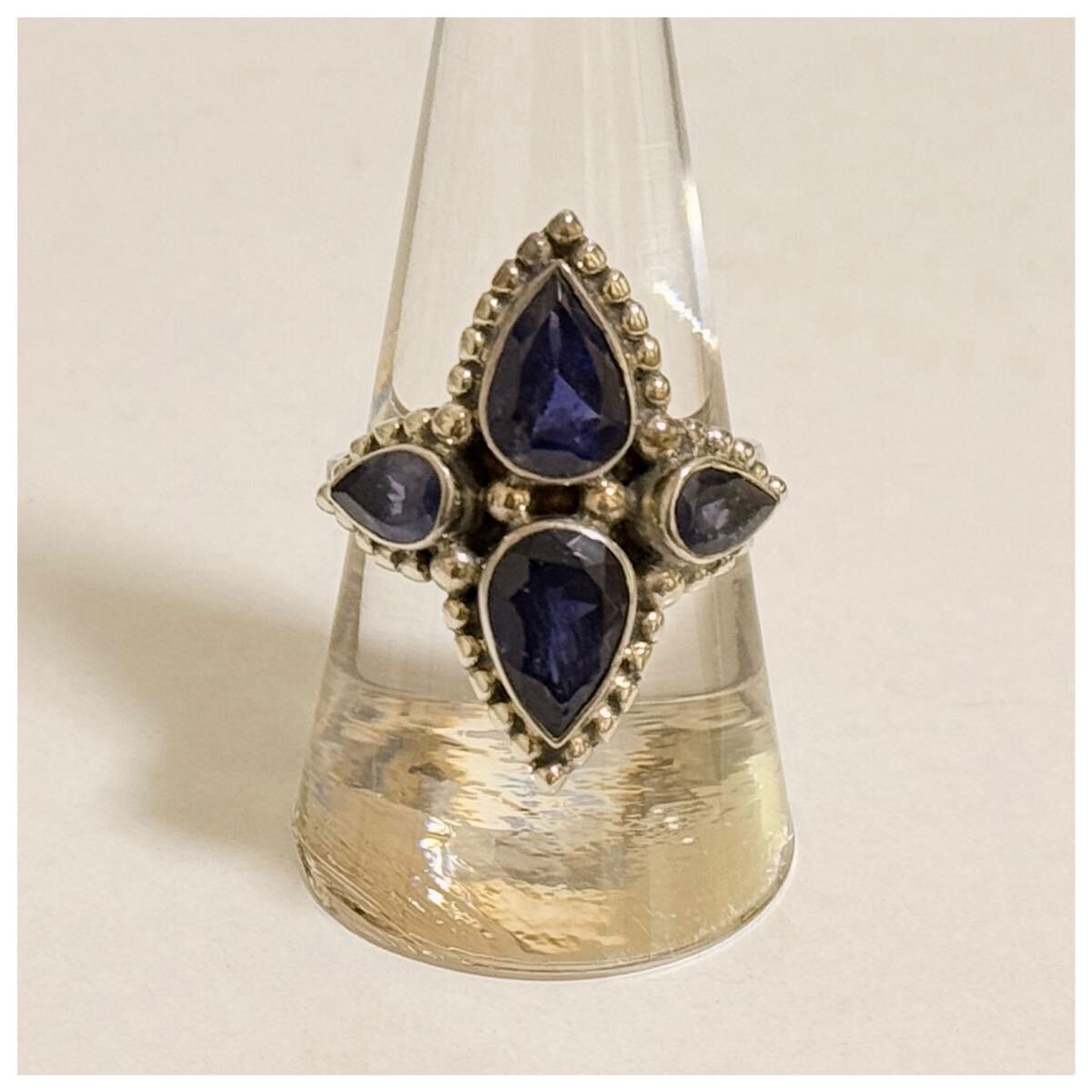 シルバー925 sterling スターリング 天然石 アンティーク調 デザイン リング 指輪拍卖