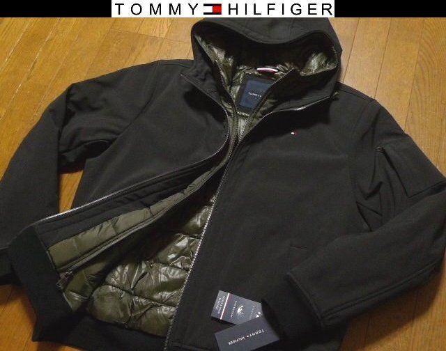 XL日本サイズ位★セール送無料★新品トミーヒルフィガーUSA限定3層レイヤー4方向伸縮耐風耐水ダウンジャケット同機能DOWN ALTERATIVE拍卖