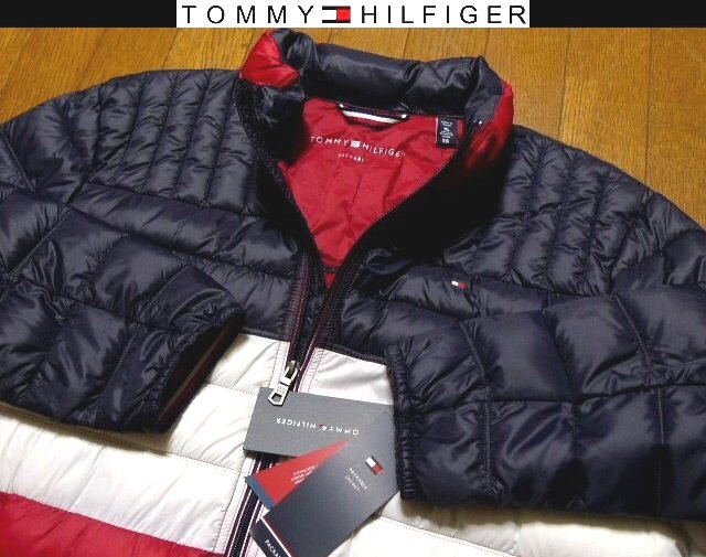 L日本サイズ位★セール送無料★新品トミーヒルフィガーUSA限定フラッグカラー ダウンジャケット同機能DOWN ALTERATIVE蓄熱拍卖