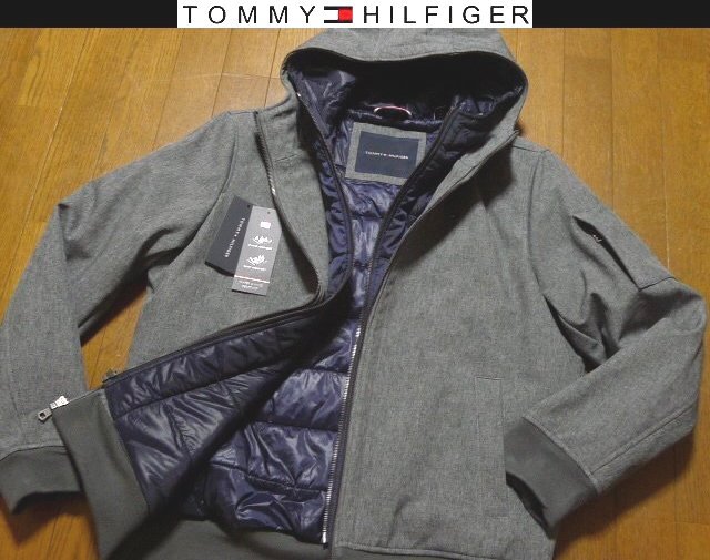 XL日本サイズ位★セール送無料★新品トミーヒルフィガーUSA限定3層レイヤー4方向伸縮 耐風耐水ダウンジャケット同機能DOWN ALTERATIVE拍卖