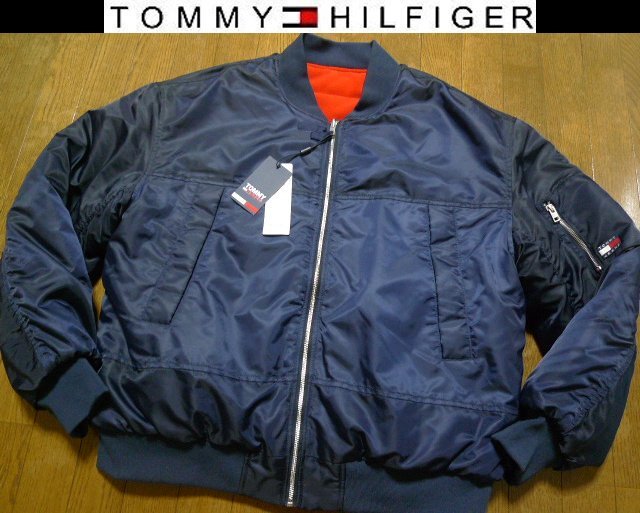 6L-7L・5XL-6XL日本サイズ位★セール送無料★新品トミーヒルフィガーUSA限定 MA-1タイプ ダウンジャケット同機能フリース両面リバーシブル拍卖