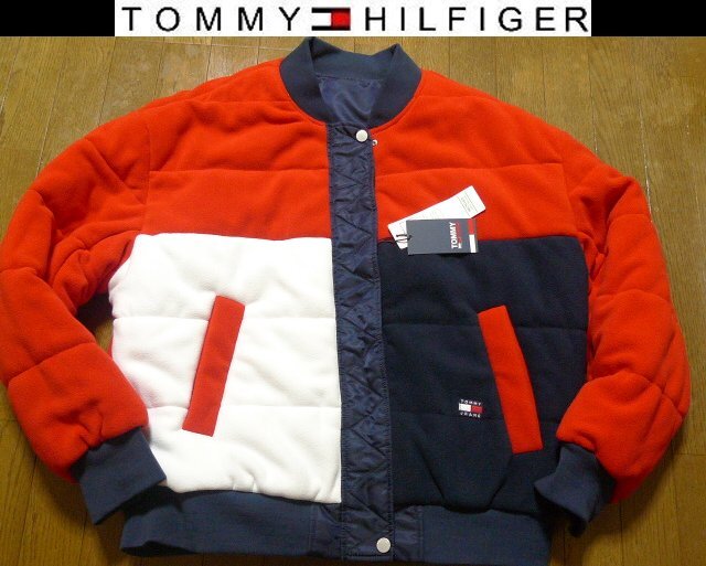 6L-7L・5XL-6XL日本サイズ位★セール送無料★新品トミーヒルフィガーUSA限定MA-1タイプ ダウンジャケット同機能フリース両面 リバーシブル拍卖