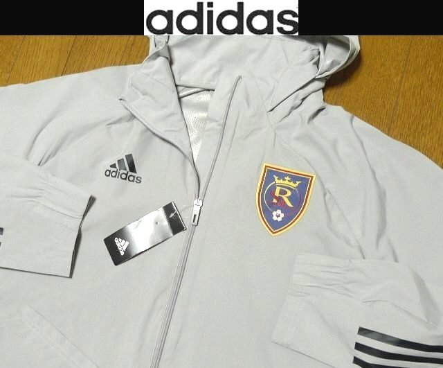 3L-4L・2XL-3XL日本サイズ位【セール送無料】新品 アディダス USA限定豪華特注3本ラインモデル1点物 防風撥水除湿 パーカー ジャケット拍卖