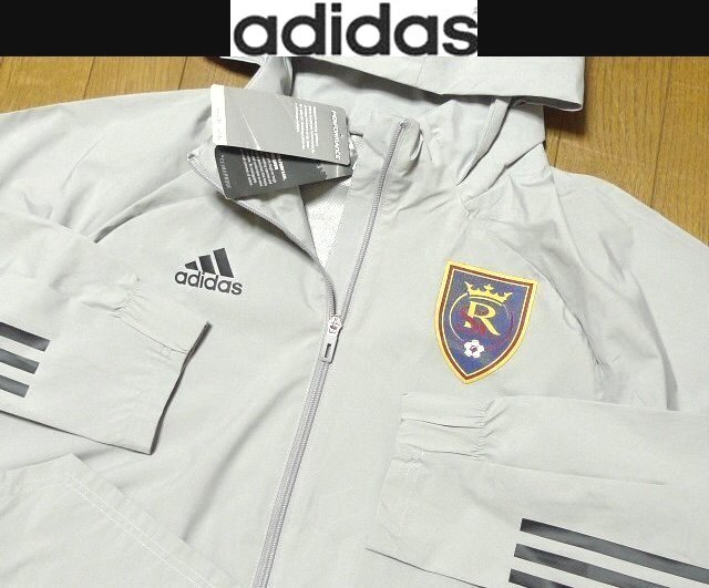 2L-3L・XL-XXL日本サイズ位【セール送無料】新品 アディダス USA限定豪華特注3本ラインモデル1点物 防風撥水除湿 パーカー ジャケット拍卖