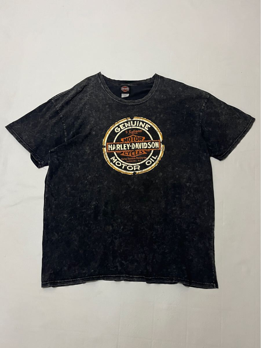 大きなサイズ HARLEY-DAVIDSON ハーレーダビッドソン ウォッシュ ビンテージ 加工 Tシャツ 拍卖