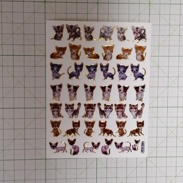 //*☆ 猫 シール ねこ cat ☆ きらきら 光る ステッカー NO.2 ☆拍卖