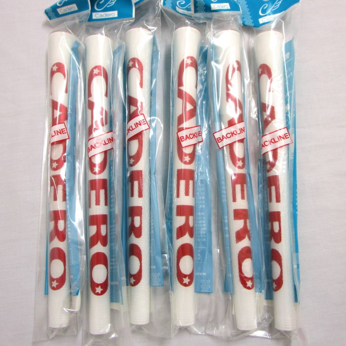 オマケ付 カデロ 2X2 PENTAGON Solo 60X WH×レッド 6本 CADERO ペンタゴン ウッド アイアン用 両面テープ装着 ホワイト バックラインあり拍卖