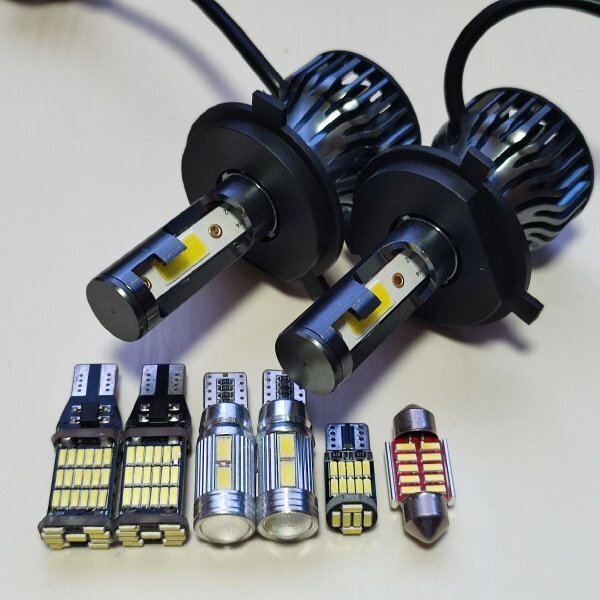 L235S L245S エッセカスタム 超爆光! H4 LED ヘッドライト ルームランプ バックランプ スモール 8個セット ダイハツ /h4/45/10/26/t31拍卖