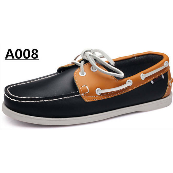 モカシン デッキシューズ メンズシューズ 本革 牛革 レザーシューズ レースアップ シューズ 男性靴 紳士靴 革靴 she0405 A008 25.5cm拍卖
