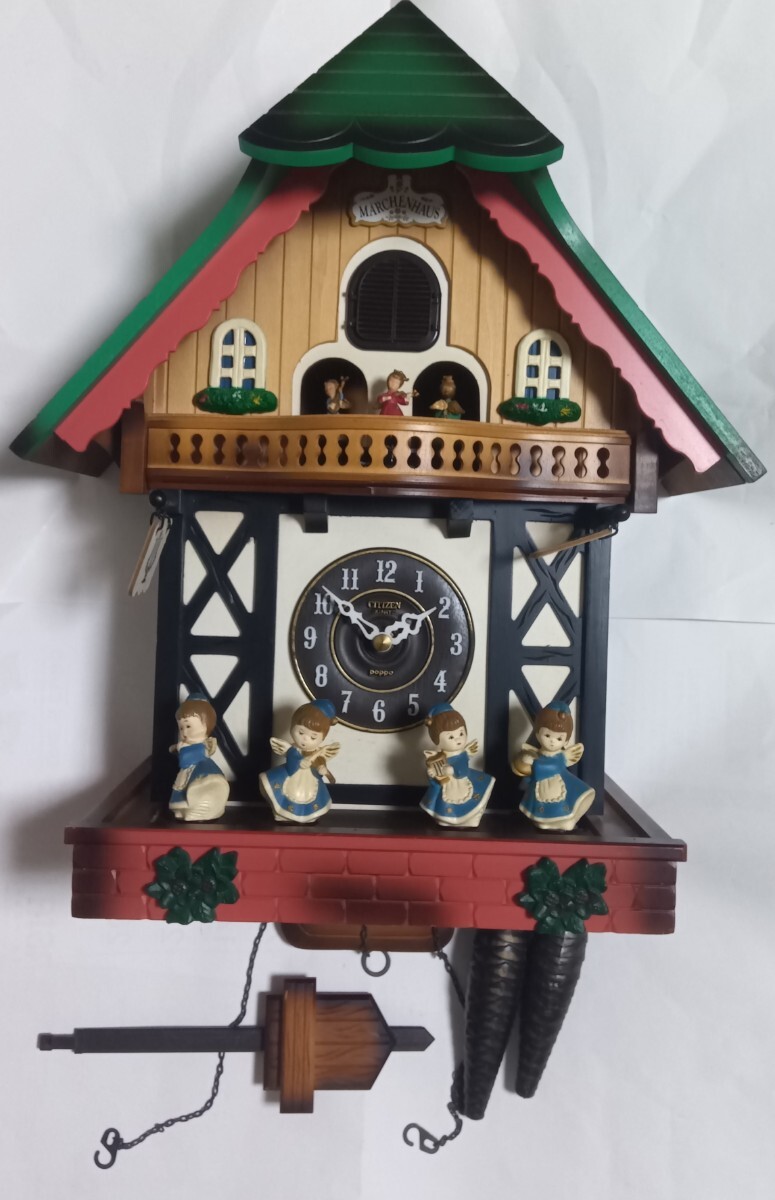 シチズン メルヘンハウス からくり時計 POPPO 魅惑のワルツ シュトゥヴゥ ビンテージ レトロ 掛け時計 ジャンク CITIZEN 鳩時計 壁掛け拍卖
