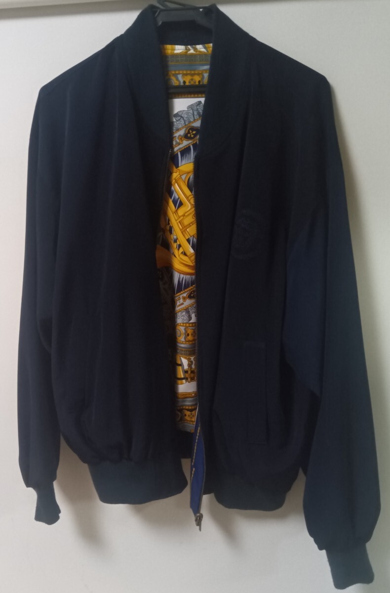 古着 vintage メデューサ刺繍 ジャケット ビンテージ リバーシブル ノーブランド 奇抜 総柄 幾何学柄 オシャレ おしゃれ お洒落 ブルゾン拍卖