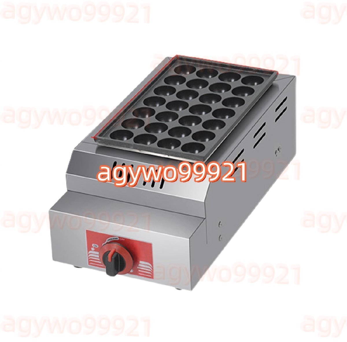 業務用たこ焼きメーカー28穴タコ焼き機、タコ焼き機の操作が簡単、ガスたこ焼き機テフロン加工のたこ焼きグリルパン ((アルミ板) LPG)拍卖