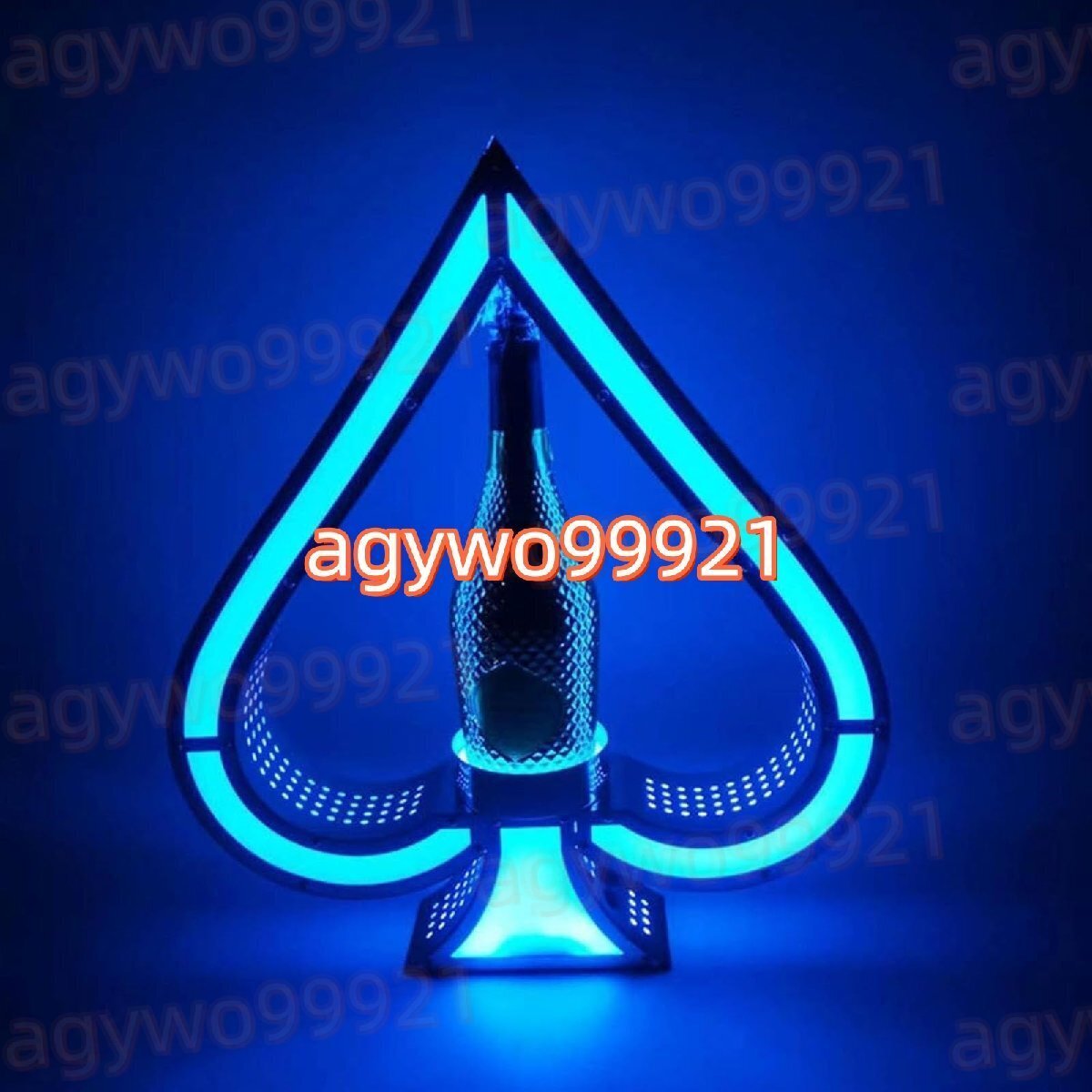 ワインラック、LED照明付き酒ボトル陳列棚、スペードのエースシャンパンVIPボトルプレゼンター、シャンパンボトル陳列スタンド拍卖