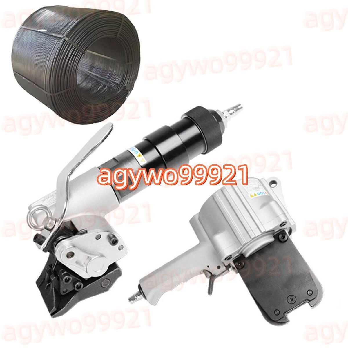 空気圧スチール結束機、25mm分割式鉄鋼結束工具セット、0.8~1.2mm厚金属結束バンド用、工場、倉庫、物流、梱包用拍卖