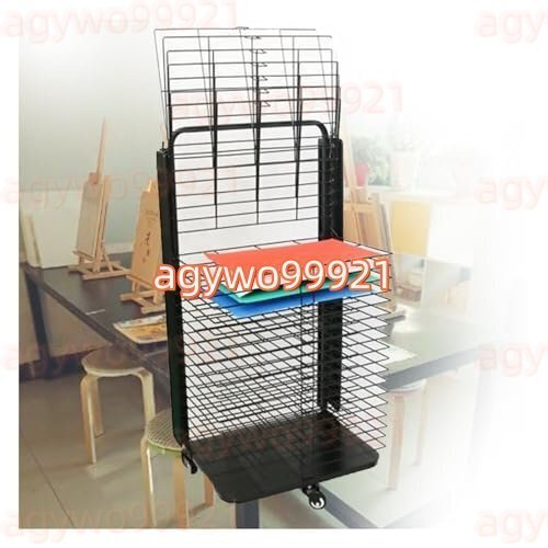 芸術の乾燥の棚 、モバイルアート乾燥ラック、教育用製品ラック、学校教室25段スタック、大容量アート収納スタック拍卖