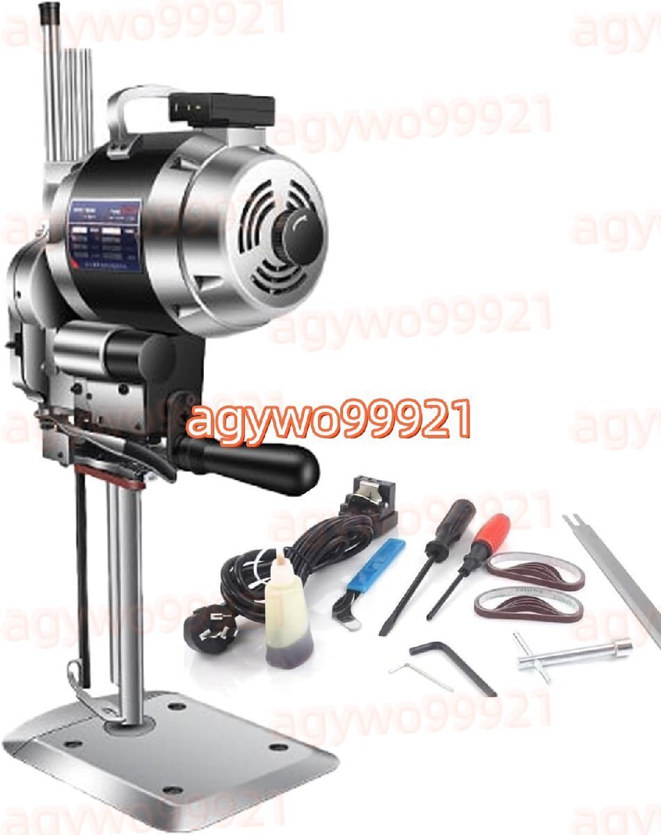 電動生地裁断機、垂直生地ストレートナイフカッター、1100W工業用生地裁断機、垂直電動はさみ、生地衣類革紙用(8in)拍卖