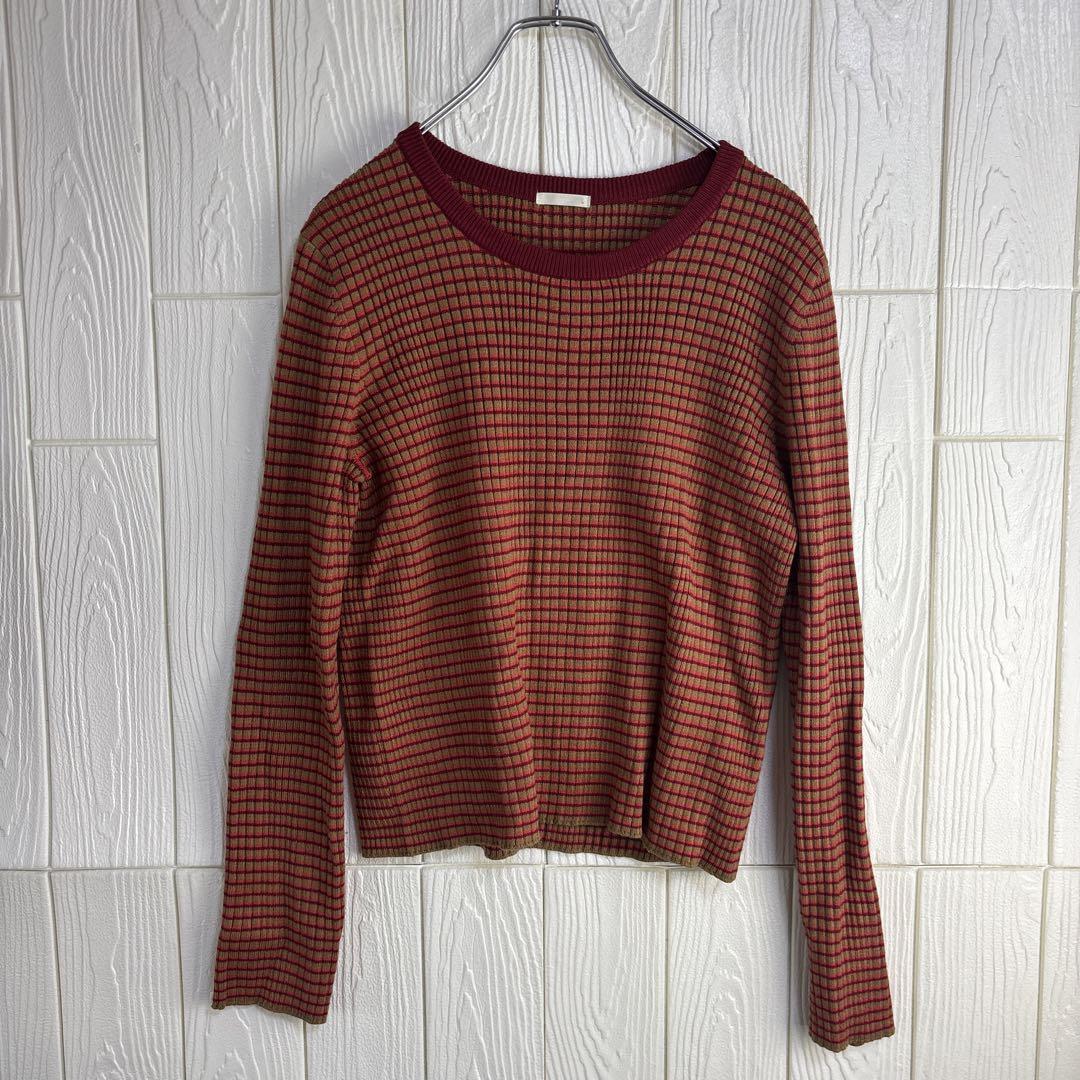 GU チェック柄 長袖ニット サイズ40(L)拍卖