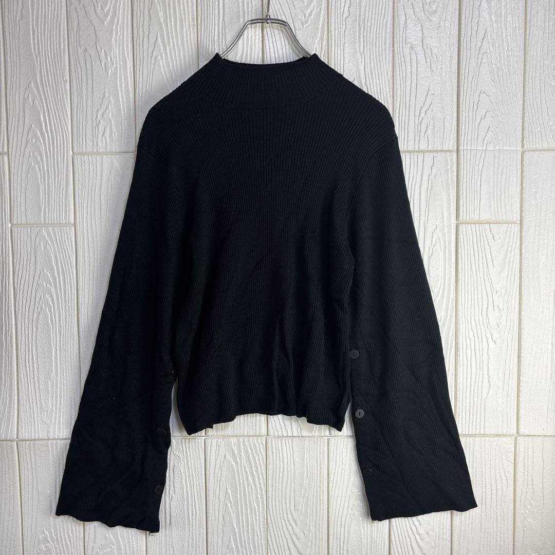 GRL ブラックリブニット 長袖 サイズ36(S) クロップド拍卖