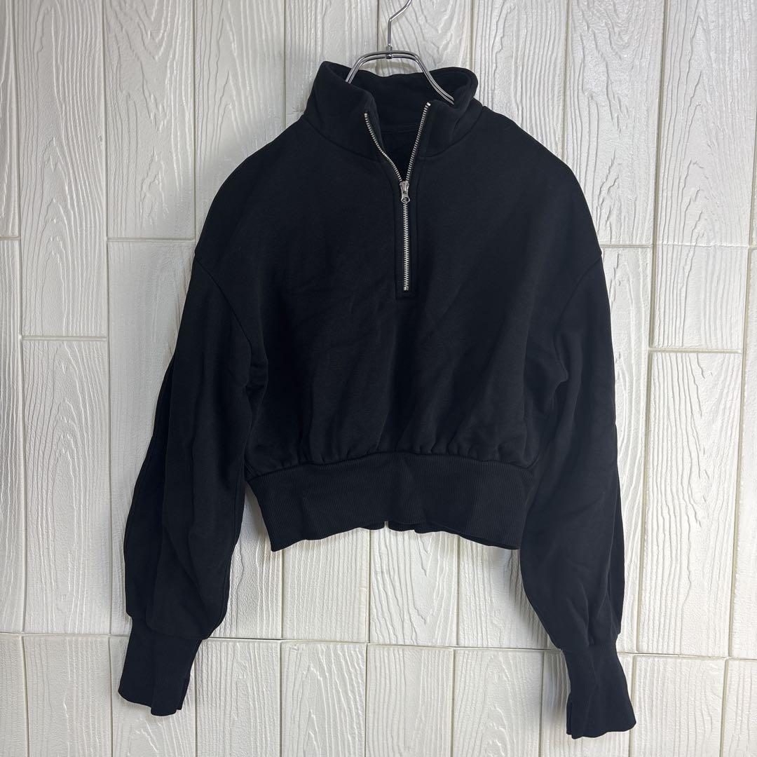 GU ブラック ハイネック トレーナー サイズS クロップド拍卖