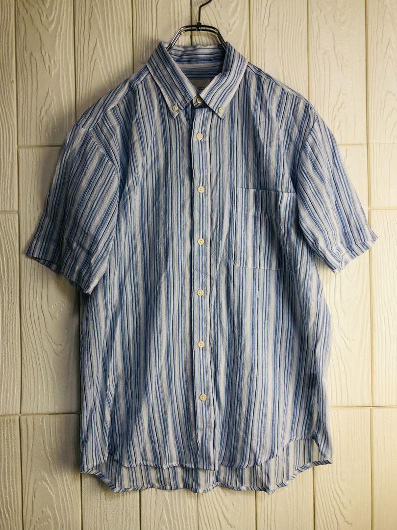 CANTERBURY WOOD 半袖シャツ M ストライプ拍卖