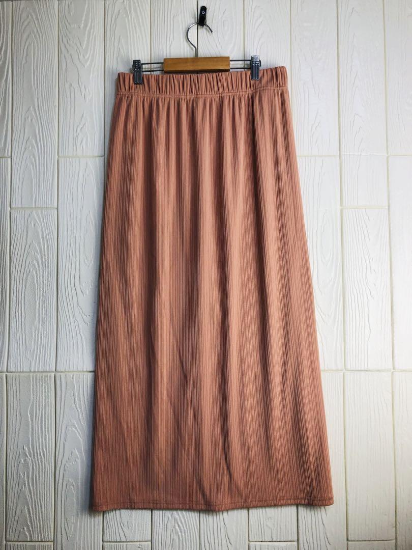 GU ピンク タイトスカート ウエストゴム68cm 丈90cm XLサイズ拍卖