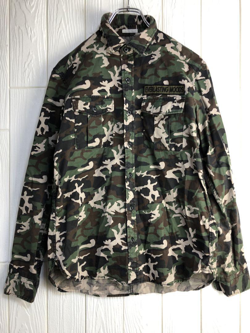 GU EVERLASTING MOODS 迷彩 長袖シャツ Sサイズ拍卖