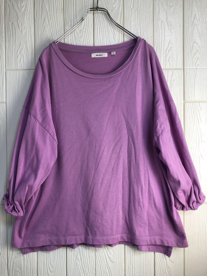 niko and... パープル 五分袖 Tシャツ オーバーサイズ Lサイズ拍卖
